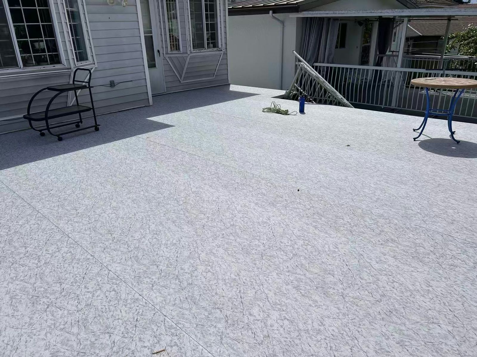 Light grey vinyl sundeck