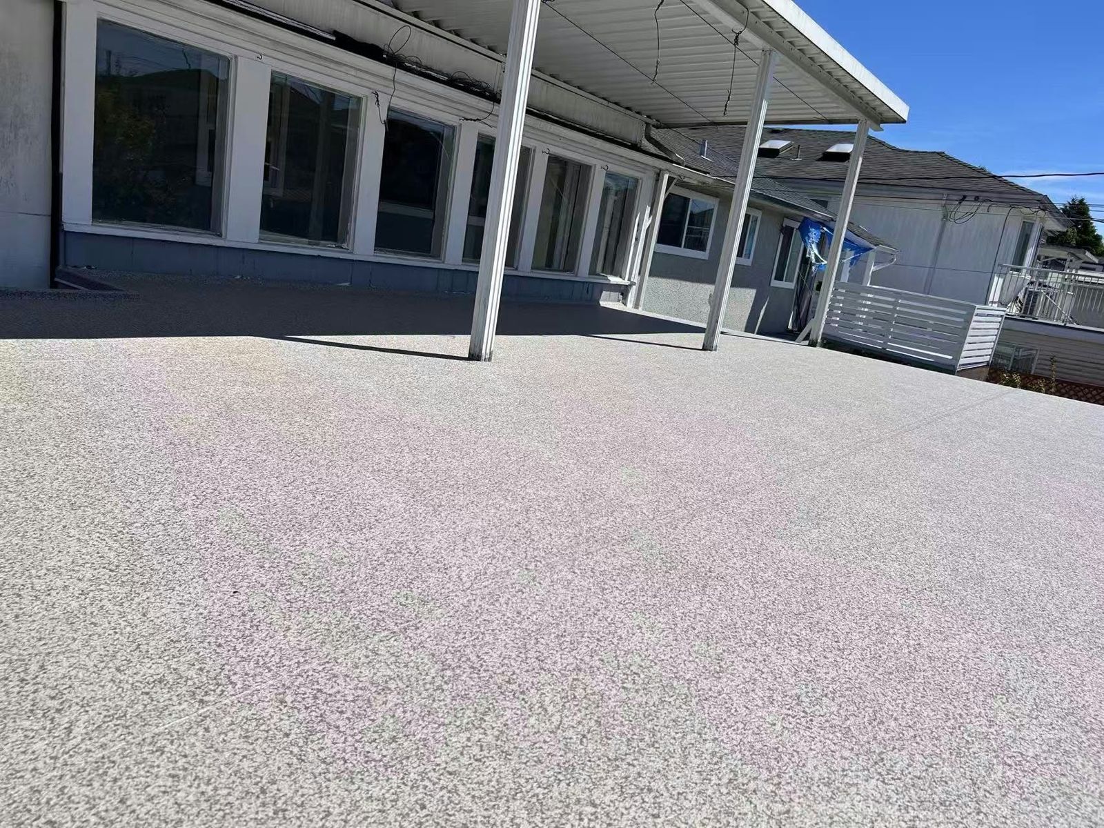 Covered deck, finished